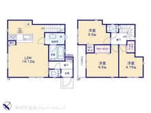 【神奈川県/相模原市中央区上溝】相模原市中央区上溝 新築一戸建て 間取り図