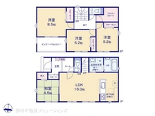 【神奈川県/座間市入谷東】座間市入谷東4丁目 新築一戸建て 間取り図