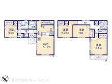 【神奈川県/相模原市中央区共和】相模原市中央区共和3丁目 新築一戸建て 間取り図