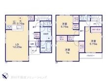 【神奈川県/相模原市中央区共和】相模原市中央区共和3丁目 新築一戸建て 間取り図