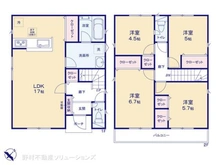 【神奈川県/相模原市中央区共和】相模原市中央区共和3丁目 新築一戸建て 間取り図