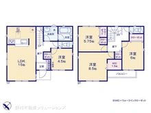 【神奈川県/相模原市中央区共和】相模原市中央区共和3丁目 新築一戸建て 間取り図