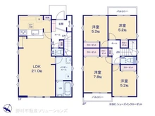 【神奈川県/座間市緑ケ丘】座間市緑ケ丘6丁目 新築一戸建て 間取り図