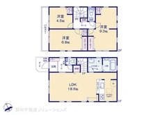 【神奈川県/相模原市中央区宮下本町】相模原市中央区宮下本町3丁目 新築一戸建て 間取り図