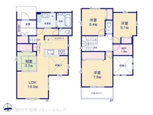 【神奈川県/相模原市中央区清新】相模原市中央区清新6丁目 新築一戸建て 間取り図