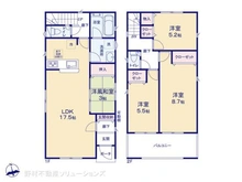 【神奈川県/相模原市中央区上溝】相模原市中央区上溝 新築一戸建て 間取り図