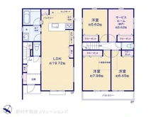 【神奈川県/大和市南林間】大和市南林間8丁目 新築一戸建て 間取り図
