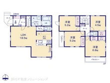 【神奈川県/相模原市南区南台】相模原市南区南台6丁目 新築一戸建て 間取り図
