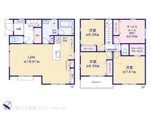 【神奈川県/大和市南林間】大和市南林間8丁目 新築一戸建て 間取り図