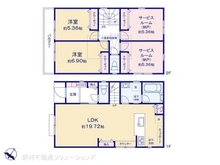 【神奈川県/大和市南林間】大和市南林間8丁目 新築一戸建て 間取り図