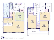 【神奈川県/相模原市中央区宮下本町】相模原市中央区宮下本町3丁目 新築一戸建て 間取り図