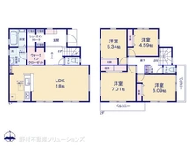【神奈川県/大和市上和田】大和市上和田 新築一戸建て 間取り図
