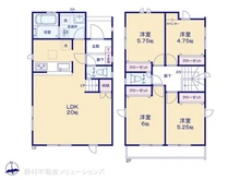 【神奈川県/相模原市南区磯部】相模原市南区磯部 新築一戸建て 間取り図