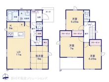 【神奈川県/相模原市南区磯部】相模原市南区磯部 新築一戸建て 間取り図