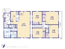 【神奈川県/相模原市南区相武台】相模原市南区相武台3丁目 新築一戸建て 間取り図