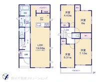 【神奈川県/相模原市南区相模台】相模原市南区相模台7丁目 新築一戸建て 間取り図