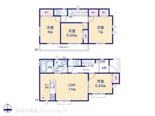 【神奈川県/大和市福田】大和市福田8丁目 新築一戸建て 間取り図