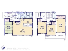 【神奈川県/相模原市南区鵜野森】相模原市南区鵜野森2丁目 新築一戸建て 間取り図