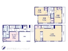 【神奈川県/相模原市中央区淵野辺本町】相模原市中央区淵野辺本町2丁目 新築一戸建て 間取り図