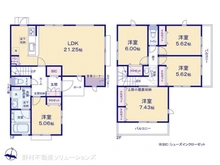 【神奈川県/座間市緑ケ丘】座間市緑ケ丘1丁目 新築一戸建て 間取り図