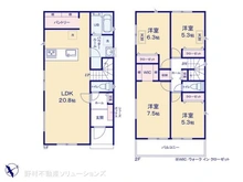 【神奈川県/座間市ひばりが丘】座間市ひばりが丘1丁目 新築一戸建て 間取り図