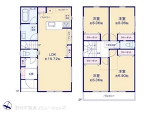 【神奈川県/大和市西鶴間】大和市西鶴間4丁目 新築一戸建て 間取り図