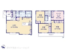 【神奈川県/大和市西鶴間】大和市西鶴間4丁目 新築一戸建て 間取り図