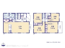 【神奈川県/座間市座間】座間市座間1丁目 新築一戸建て 間取り図