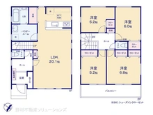【神奈川県/相模原市中央区小山】相模原市中央区小山1丁目 新築一戸建て 間取り図