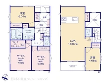 【神奈川県/大和市上草柳】大和市上草柳6丁目 新築一戸建て 間取り図