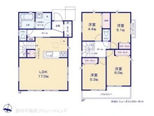 【神奈川県/相模原市中央区淵野辺本町】相模原市中央区淵野辺本町3丁目 新築一戸建て 間取り図