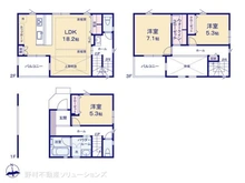 【神奈川県/相模原市中央区清新】相模原市中央区清新4丁目 新築一戸建て 間取り図