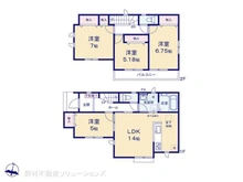 【神奈川県/座間市入谷西】座間市入谷西2丁目 新築一戸建て 間取り図