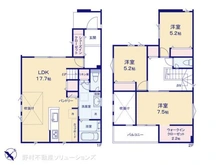 【神奈川県/相模原市中央区上溝】相模原市中央区上溝 新築一戸建て 間取り図