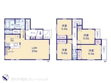 【神奈川県/相模原市南区若松】相模原市南区若松3丁目 新築一戸建て 間取り図