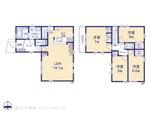【神奈川県/大和市福田】大和市福田8丁目 新築一戸建て 間取り図