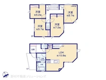 【神奈川県/大和市福田】大和市福田3丁目 新築一戸建て 間取り図