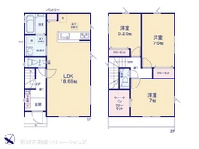 【神奈川県/相模原市中央区光が丘】相模原市中央区光が丘3丁目 新築一戸建て 間取り図