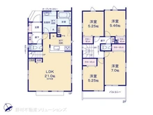 【東京都/町田市鶴川】町田市鶴川1丁目 新築一戸建て 間取り図