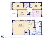 【神奈川県/相模原市南区東林間】相模原市南区東林間7丁目 新築一戸建て 間取り図