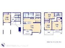 【神奈川県/相模原市南区相模大野】相模原市南区相模大野5丁目 新築一戸建て 間取り図
