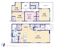【神奈川県/相模原市中央区陽光台】相模原市中央区陽光台6丁目 新築一戸建て 間取り図