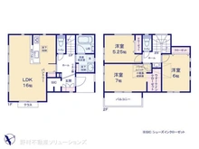 【神奈川県/大和市西鶴間】大和市西鶴間8丁目 新築一戸建て 間取り図