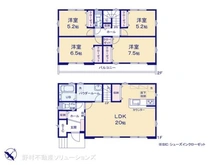 【東京都/町田市本町田】町田市本町田 新築一戸建て 間取り図