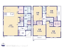【神奈川県/相模原市中央区淵野辺本町】相模原市中央区淵野辺本町1丁目 新築一戸建て 間取り図