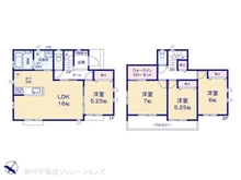 【東京都/町田市木曽西】町田市木曽西3丁目 新築一戸建て 間取り図