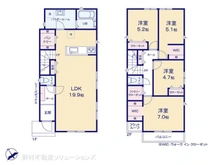【神奈川県/大和市福田】大和市福田5丁目 新築一戸建て 間取り図