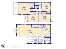 【神奈川県/相模原市中央区共和】相模原市中央区共和3丁目 新築一戸建て 間取り図