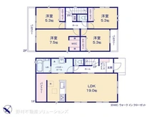 【神奈川県/相模原市中央区上溝】相模原市中央区上溝4丁目 新築一戸建て 間取り図