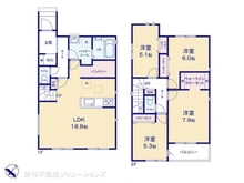 【神奈川県/相模原市中央区上溝】相模原市中央区上溝4丁目 新築一戸建て 間取り図